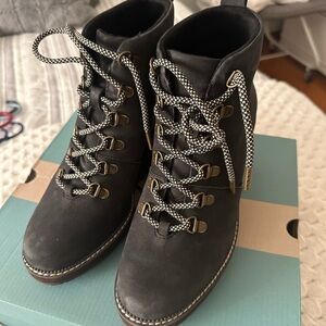 Women's Toms Melrose Ankle Wedge Lace Up Boots Size 6.5